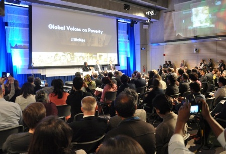 Quang cảnh hội thảo Global Voices on Poverty. Ảnh: HM